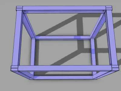 2D Steel Frame Low-poly 3D model