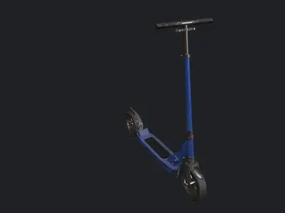 Blue Scooter - Kick Scooter - Kids Scooter - Small Scooter Low-poly 3D model