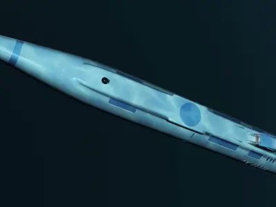 Migaloo submersible luxury yacht Low-poly 3D model