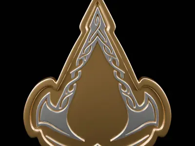 Assassins Creed Valhalla Pendant Viking Amulet 3D Print 3D Model 3D print model