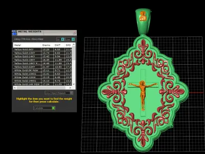 Christ Pantocrator and Jesus Pendant 30851 3D print model