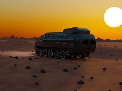 Space Rover Low-poly 3D model