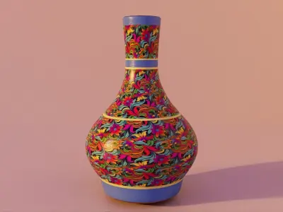 Medieval Flower Vase 1 Low-poly 3D model
