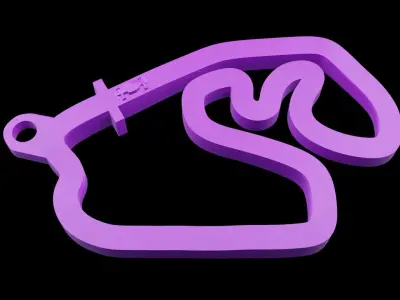 Track Formula 1 keychains InterlagosPrint 3d - Blender 3d Free 3D print model