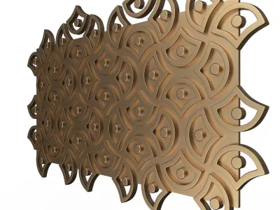 3D Wall Panel 015 Low-poly 3D model
