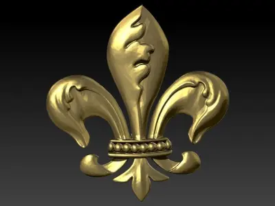 fleur de lis Necklace Pendant Charm Jewelry 3D print model