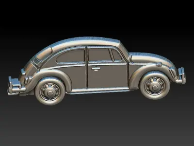 Beetle  - Fusca - Relief 3D print model