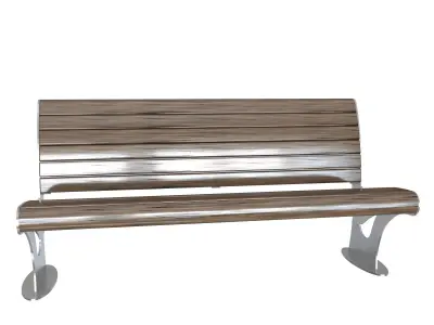 Bench Outdoor Garden Benches Low-poly 3D model