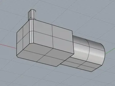N20 motor shaft on side 3D print model