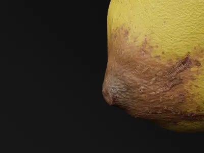 Yellow Pear Fruit 3D model