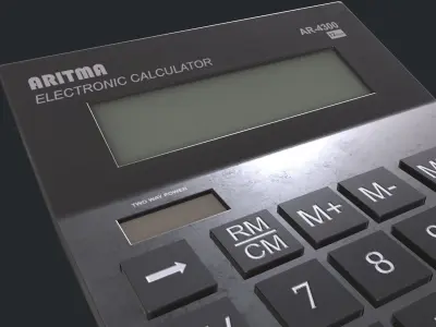 Calculator Low-poly 3D model