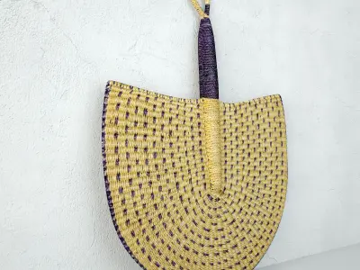 African Handwoven Fan 31 3D model