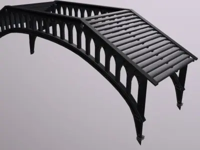 Stairs IronBridge Low-poly 3D model