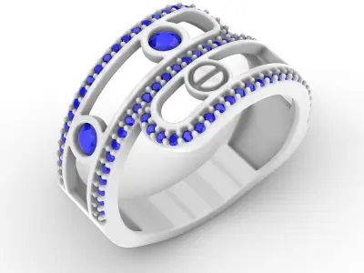 Jewelry Diamond Ring Model RG90 Free 3D print model