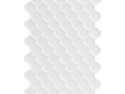 White Hexagonal Wall Panel 3D model