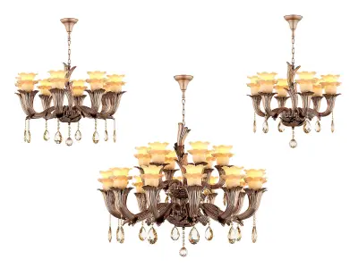 76001 Osgona Collection of Murano Glass Lamps 3D Model Pack