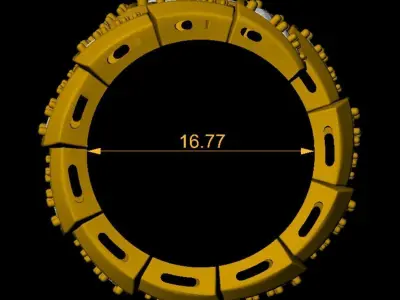 Twisted Serpent Diamond Snake Ring     Gold Designer Jewelry 3D print model