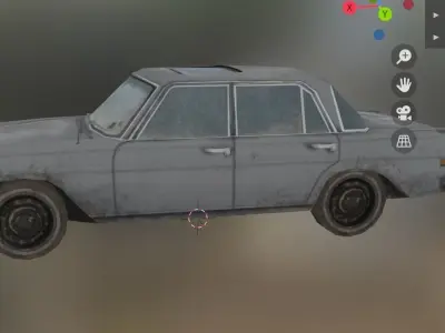 sedan 2009 Low-poly 3D model