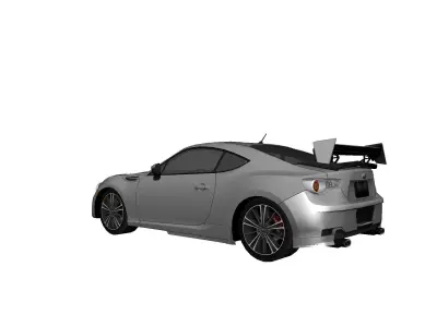 SUBARU BRZ Upgraded Low-poly 3D model