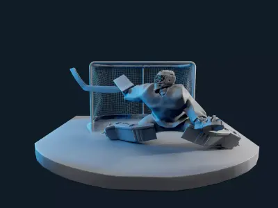 HOCKEY GOALIE POSE 2 MODEL NO TEXTURE 3D print model 3D print model