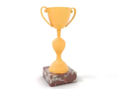 Elegant Gold Trophy model pack Low-poly 3D model