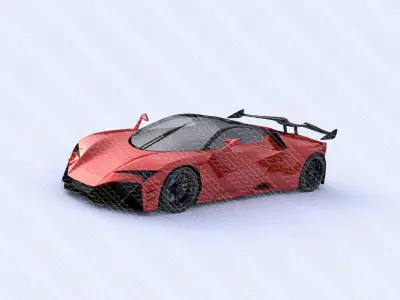 Concept Supersport Car 3D Model 3D model