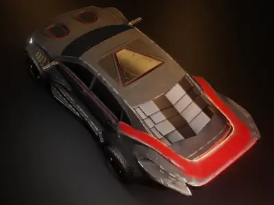 Cyberpunk TOGG  Low-poly 3D model