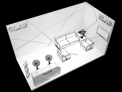 Booth Exhibition Stand a251c 3D model