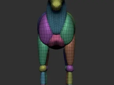 Horse Base Blockout Poligon 3D model