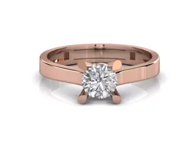 STL 3DM Print Ready Women Diamond Ring Lightweight Printable  3D print model 86