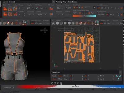 cargo short and  crop top  3D model