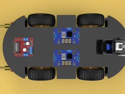 SURVEILLANCE ROBOT CAMERA SECURITY SMART CAR PATROL AUTONOMOUS 3D model