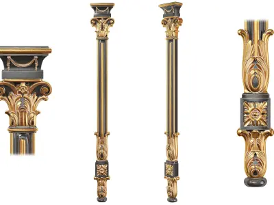 Classic pilaster 08 3D model