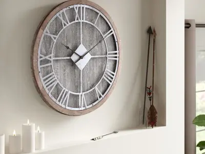 Bernhard Wood Wall Clock 3D model