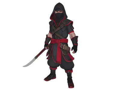 Ninja Low-poly 3D model