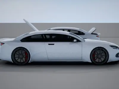 Generic Mid Size 2 Door Coupe 2 Low-poly 3D model