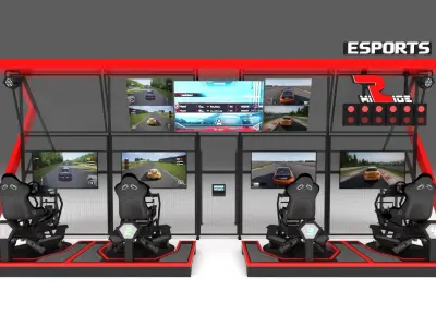Brogent MiRide Racing Arcade Simulator 3D model