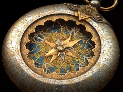 Decorated Compass 3D model