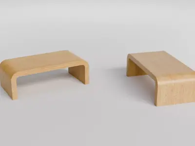 Coffee Table 02 Low-poly 3D model