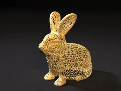 Rabbit Voronoi 3D print model