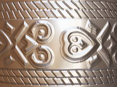 Ornate Silver Urn 2 Low-poly 3D model