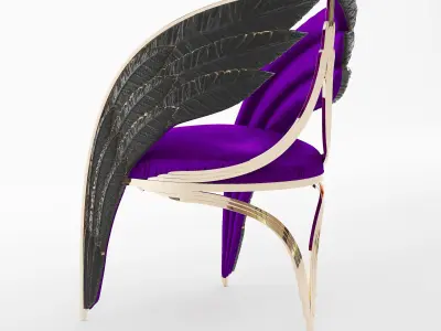 Angle Wing Chair  3D model