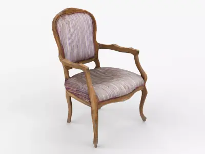 Dinner Chair 2 Scan Low-poly 3D model