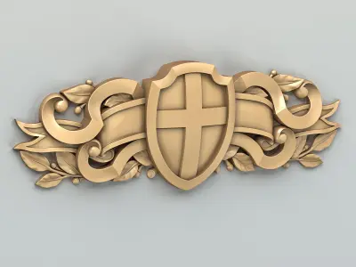 Coat of arms decorative 007 3D model