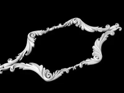 Central decor ornament for furniture 3D model 700