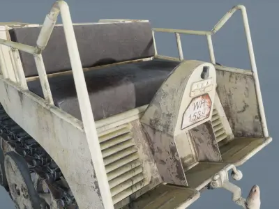 NSU Kettenkrad Low-poly 3D model