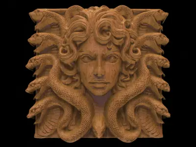 medusa frame cnc decor model 3D print model