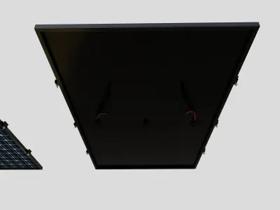 Black Framed Solar Panel 320W 1950x990x35mm 3D model