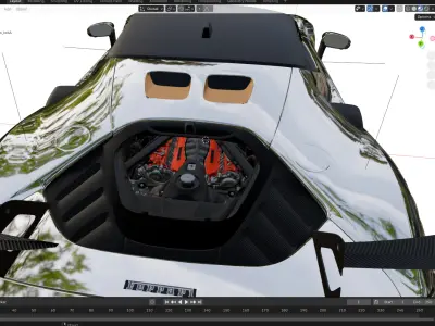 2023 Ferrari SF90 XX Stradale Low-poly 3D model