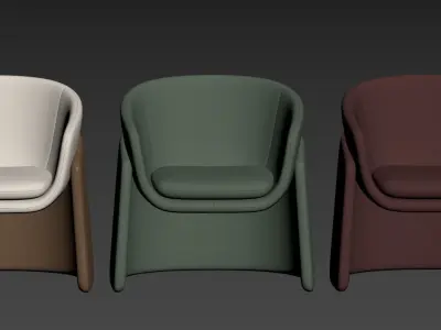 Seba Lounge Armchair By Davis 3D model